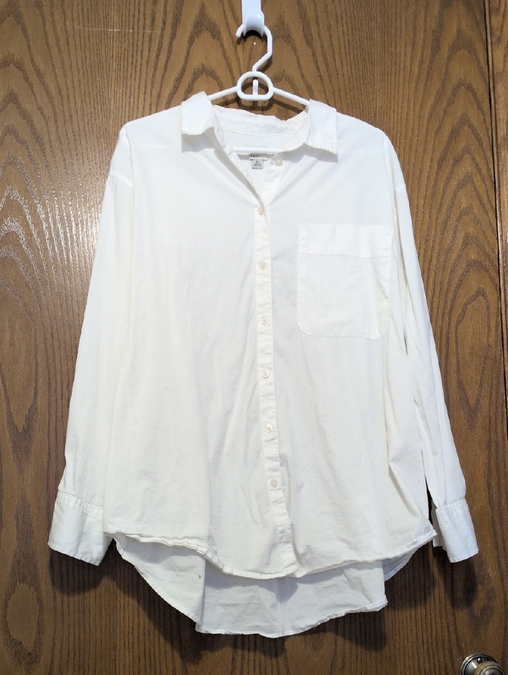 a new day White Button-Down Women's Shirt with Chest Pocket